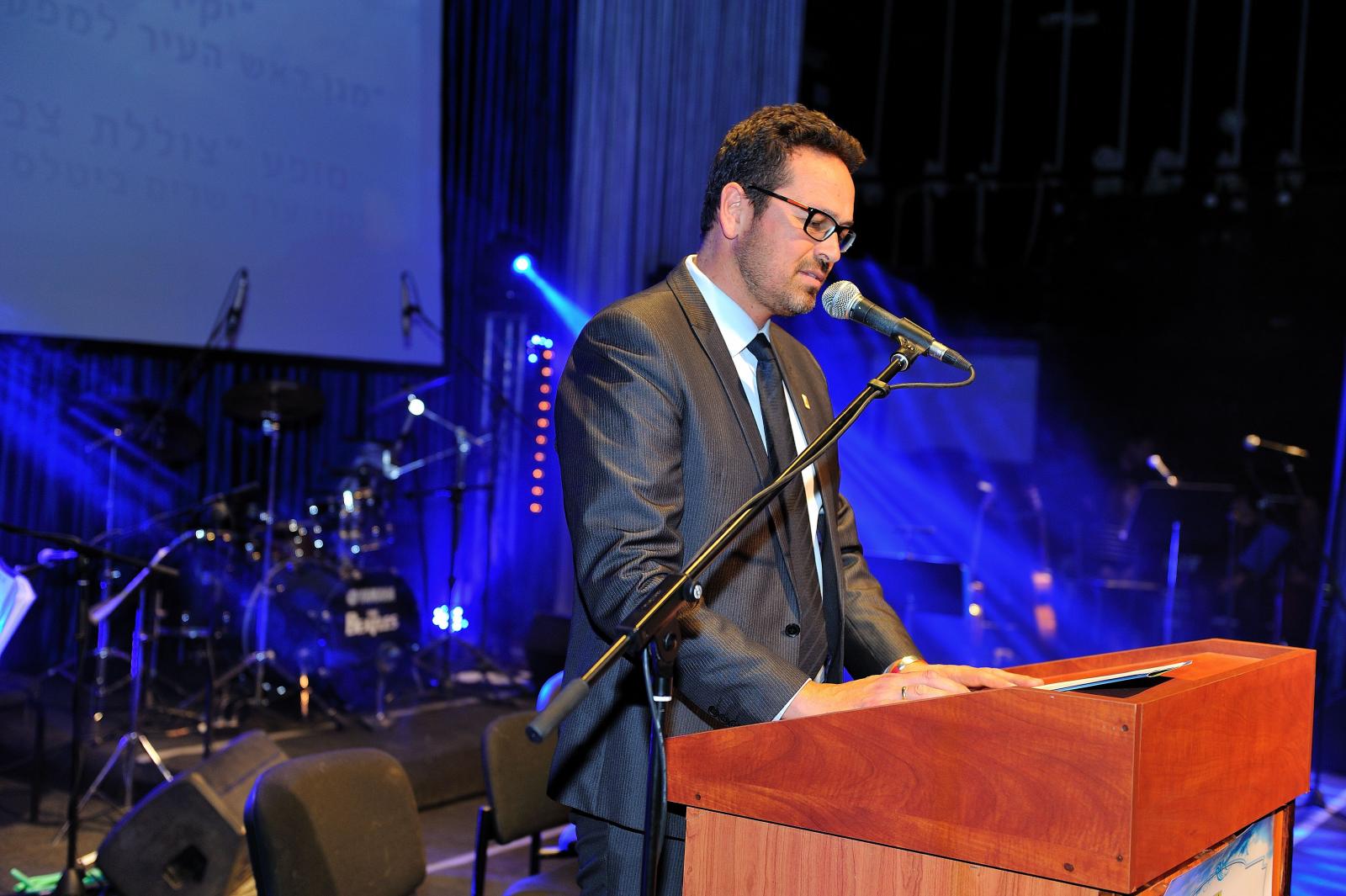 נואם באירוע. גאוות יחידה בעיר הדרומית צילום: דוברות ערד